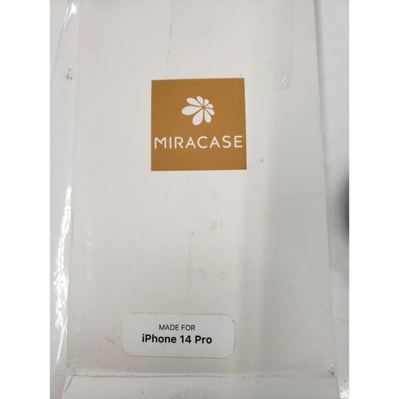 Miracase Phone Case for iPhone 14 PRO. Beige. Gold Buttons - Picture 7 of 9
